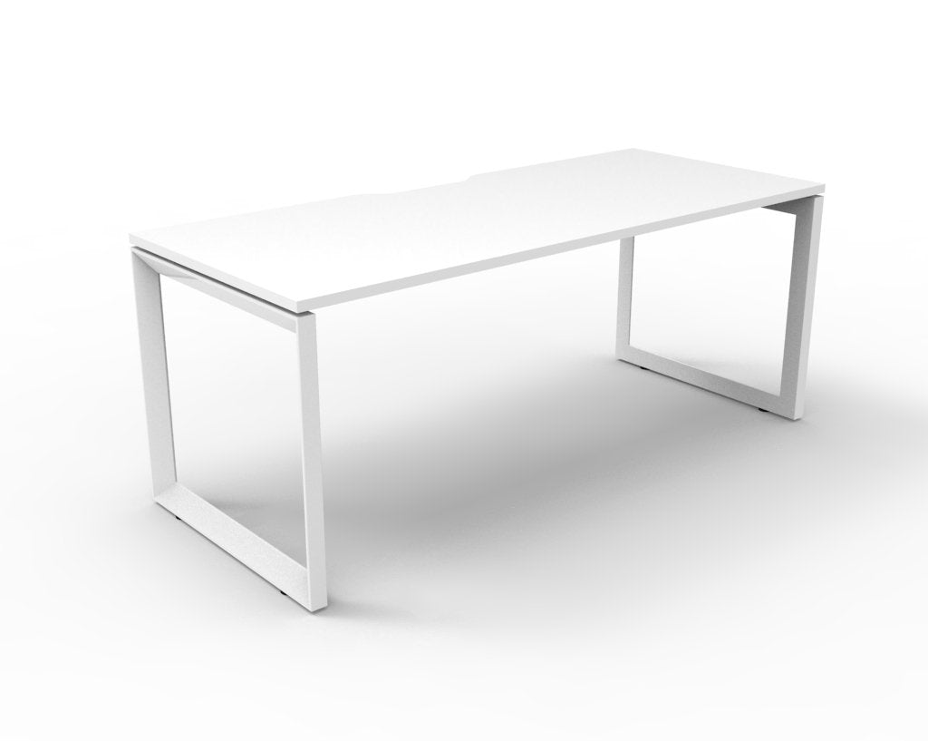 Loop Leg Single Sided Workstation in White