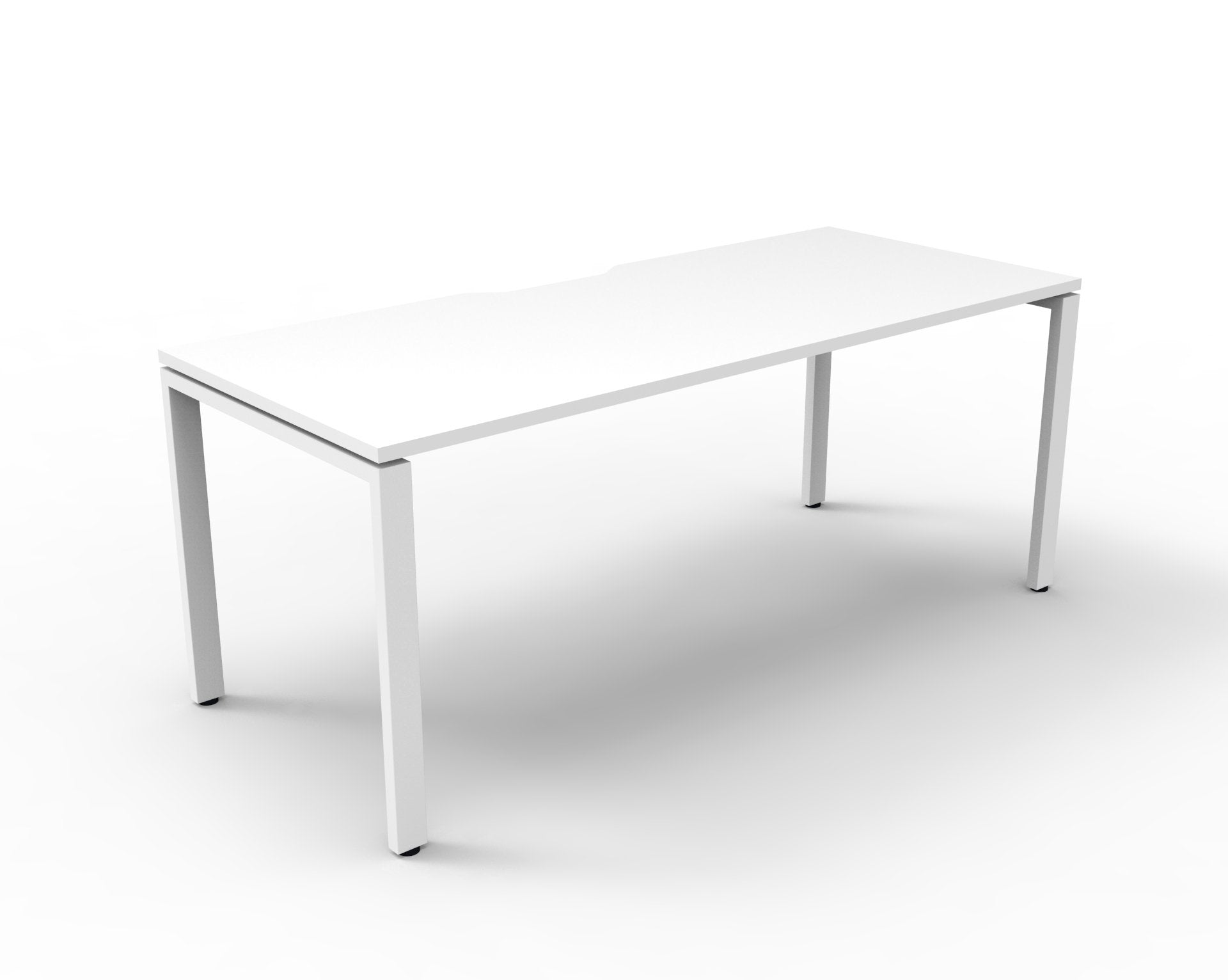 Single Sided Profile Leg Workstation in White