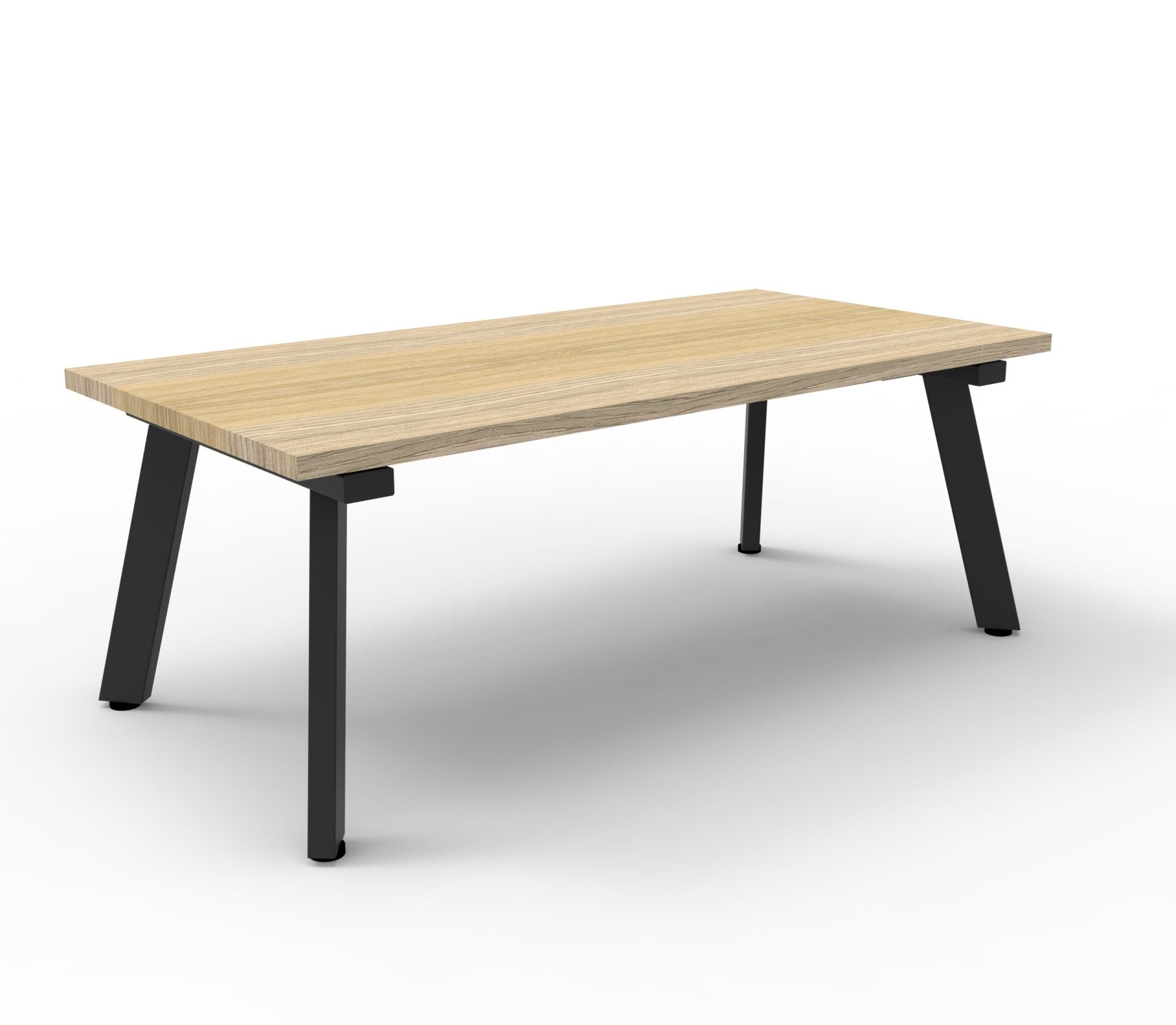 Eternity Square Coffee Table in black base and natural oak top