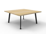 Eternity Square Coffee Table in black base and natural oak top