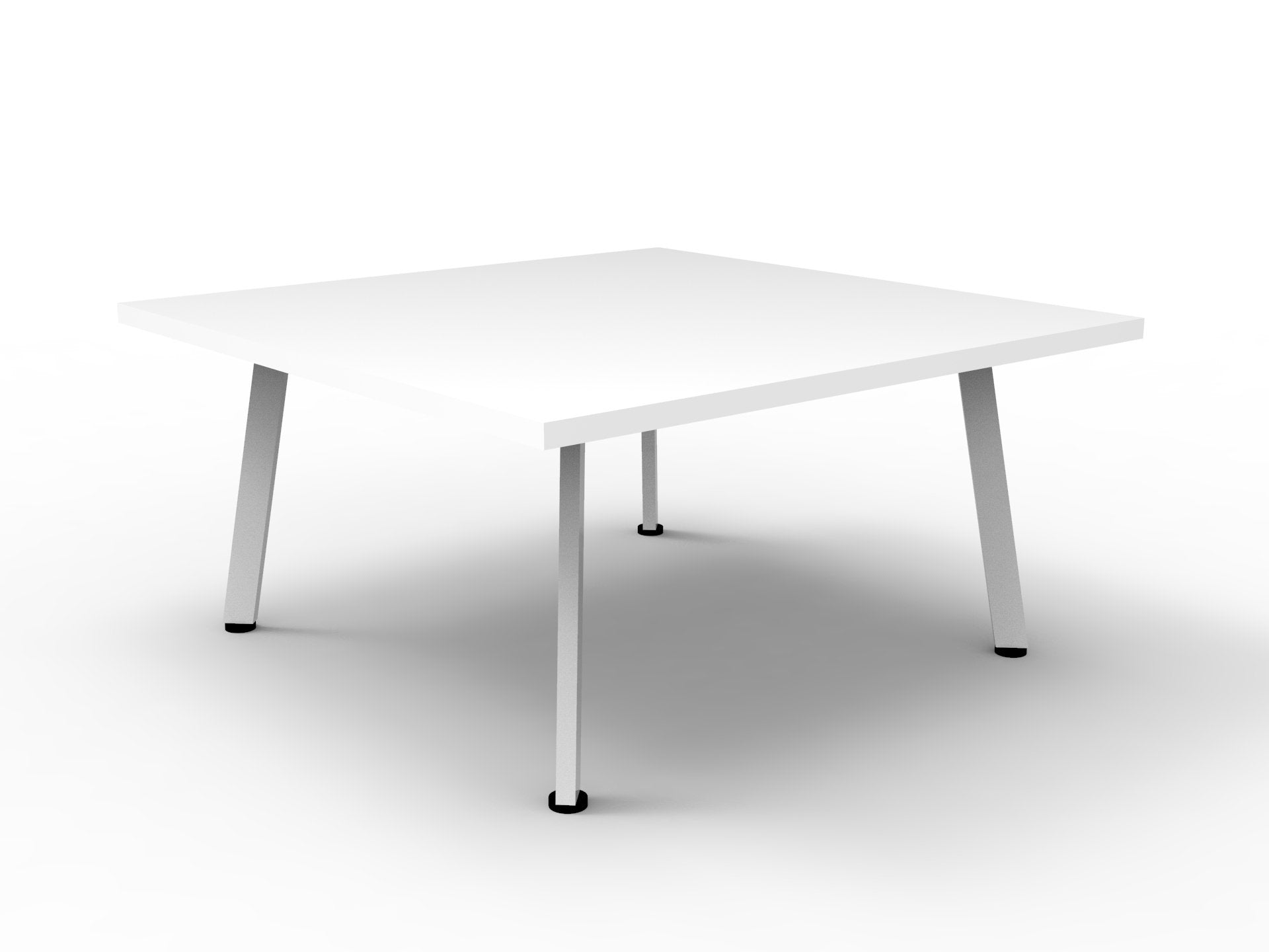 Eternity Square Coffee Table in white base and white top